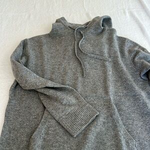 Jenni Kayne- 100%Cashmere Hoodie Sweater- Grey - Medium